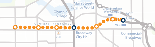 Translink plan for Broadway Subway, Phase 1