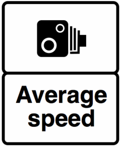 Section Control Enforcement Traffic Sign