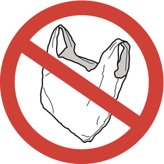 Ban
 Plastic Shopping Bag Sign