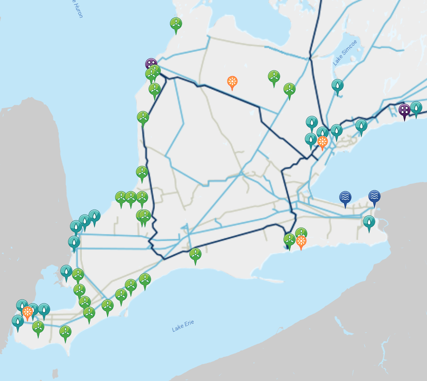 Wind Farms in Southern Ontario / IESO