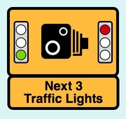 Road Warning Sign: Speed-on-Green and Red-Light Camera