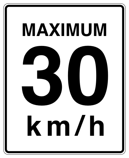 Speed Limit 30 km/h
