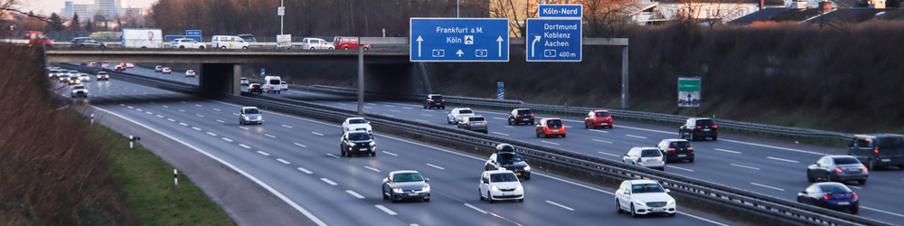 Highway traffic near Leverkusen, Germany